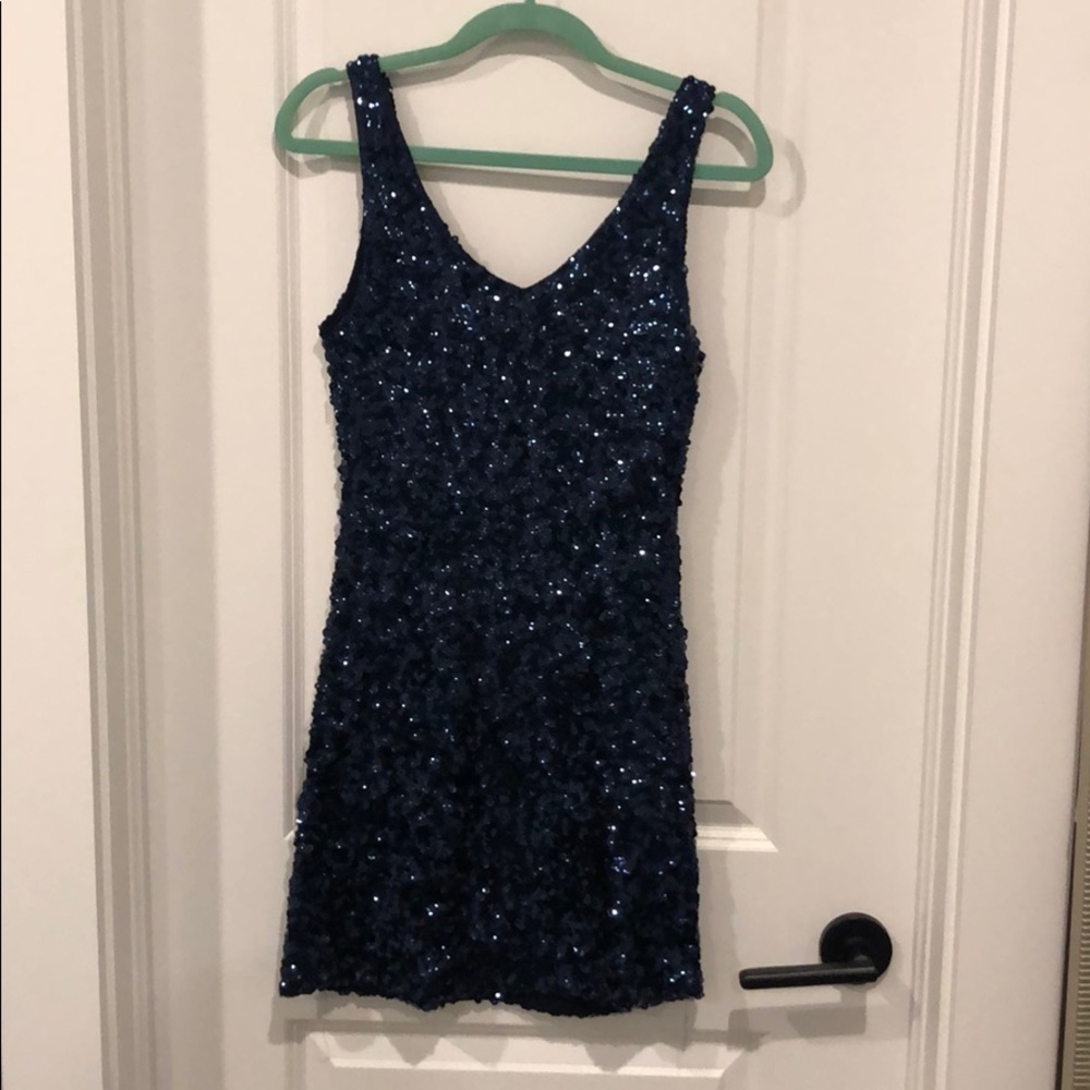 Sequin blue party mini